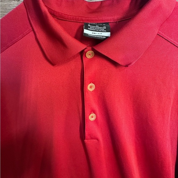 Nike Drifit Golf Men's Vibrant Red Polo Shirt - Picture 3 of 6
